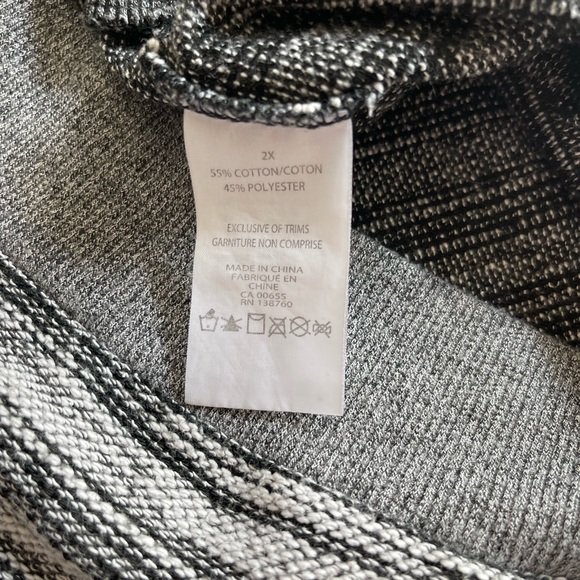 Vintage Heathered Knit Short Sleeve Top Size 2X - Picture 7 of 12